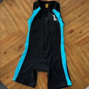Women's Black and Blue Triathlon Suit